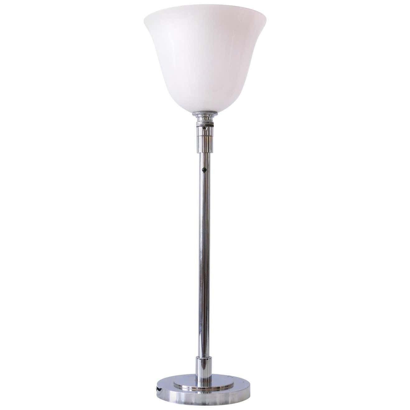 Elegant Art Deco Bauhaus Table Lamp Or Floor Light By Mazda Paris, France, 1930s