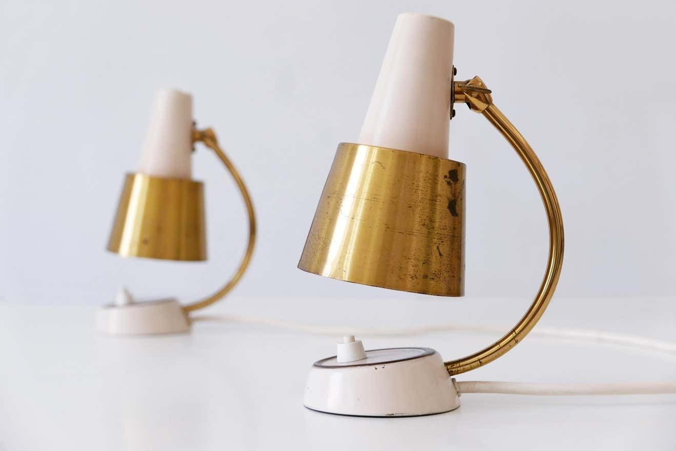 Set Of Two Mid Century Modern Bedside Table Lamps Or Wall Lights, 1950s, Germany photo 1271.0