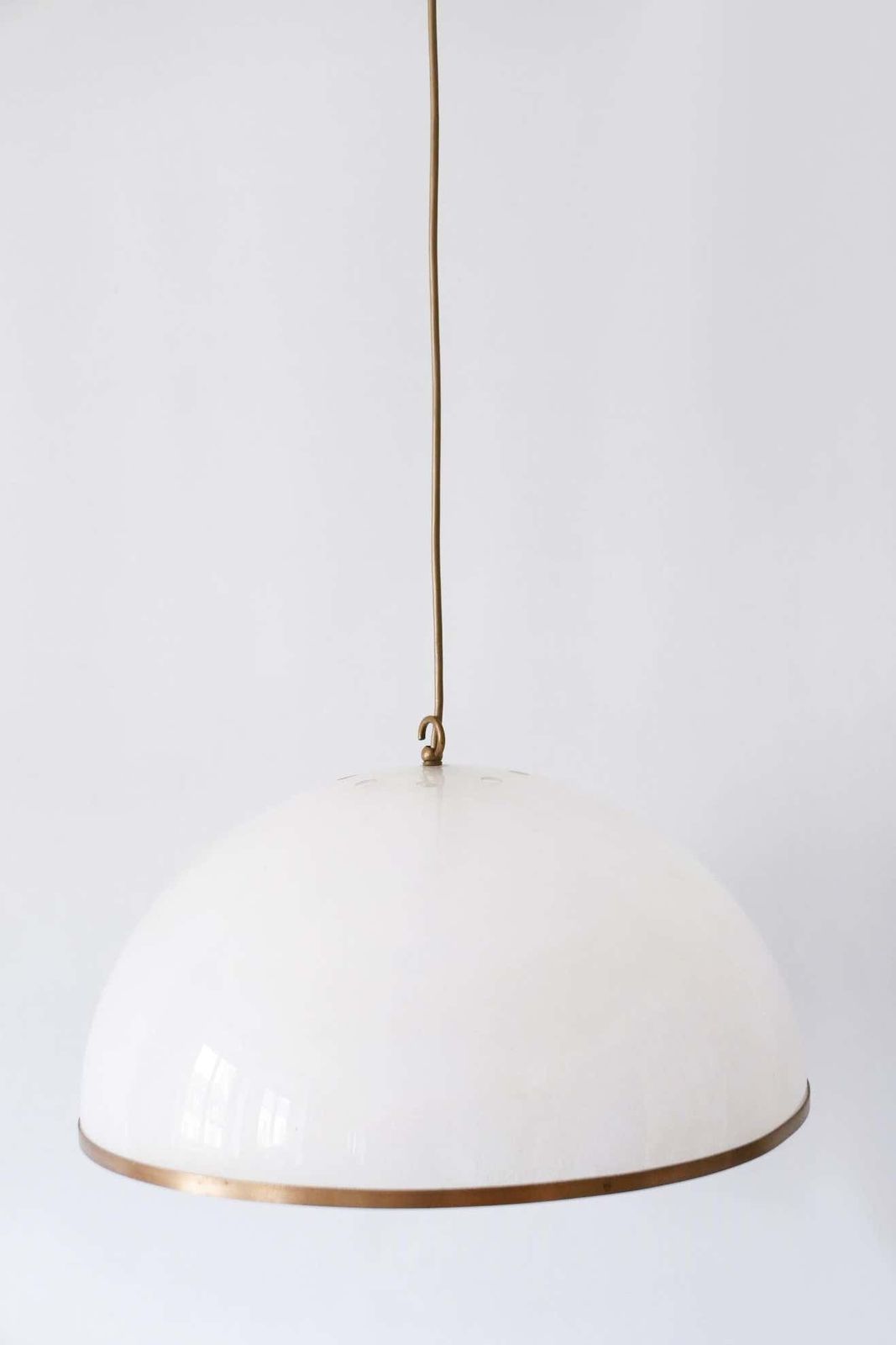 Elegant Mid Century Modern Textured Lucite Pendant Lamp Or Hanging Light, 1970s photo for sale