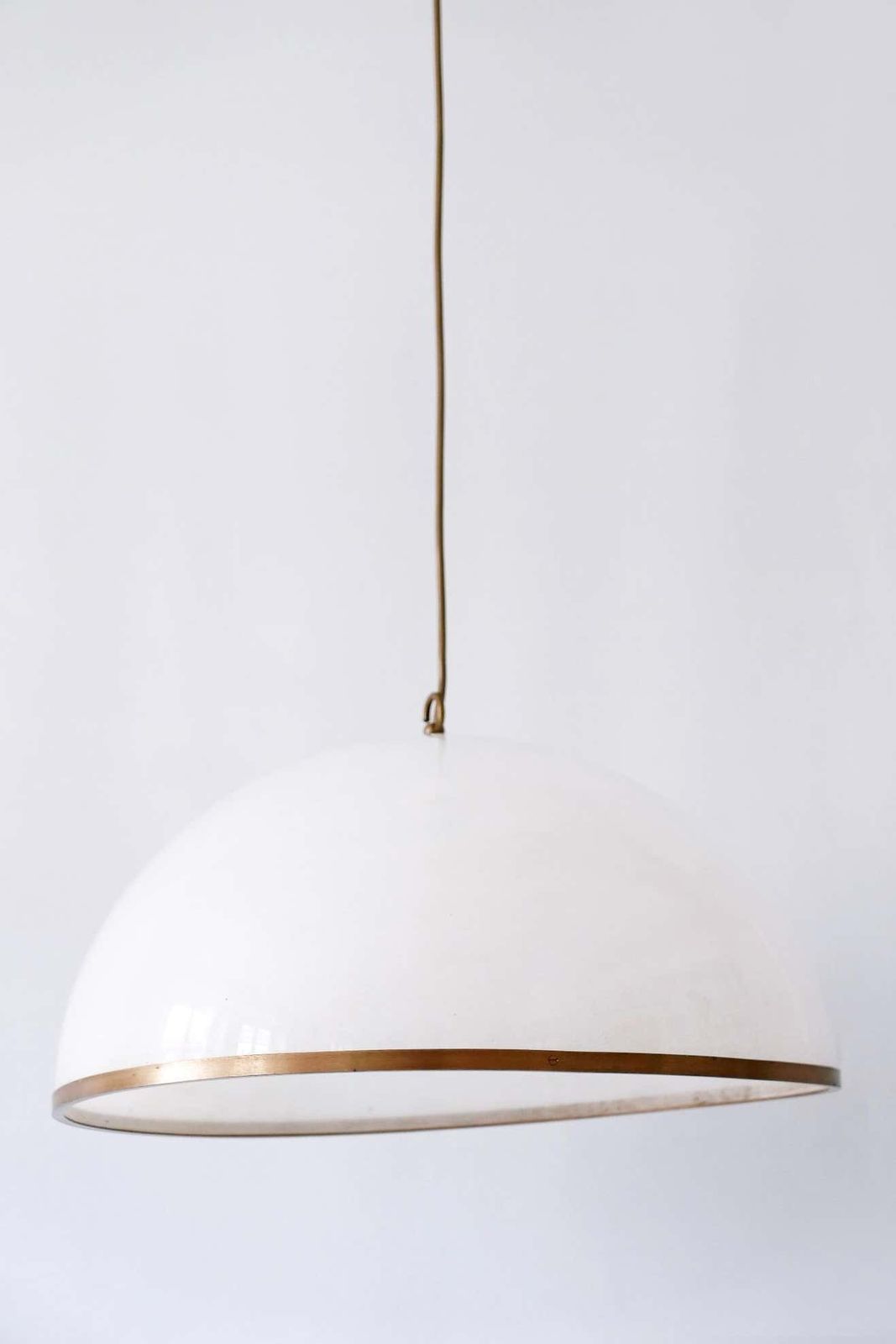 photo for sale Elegant Mid Century Modern Textured Lucite Pendant Lamp Or Hanging Light, 1970s
