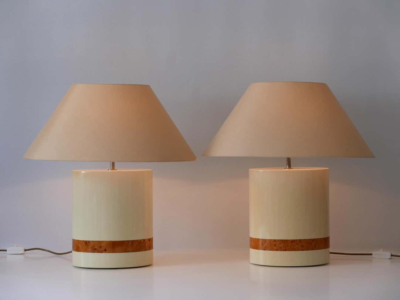 Set Of Two Elegant Mid Century Modern Table Lamps By Tommaso Barbi, Italy, 1970s photo furniture