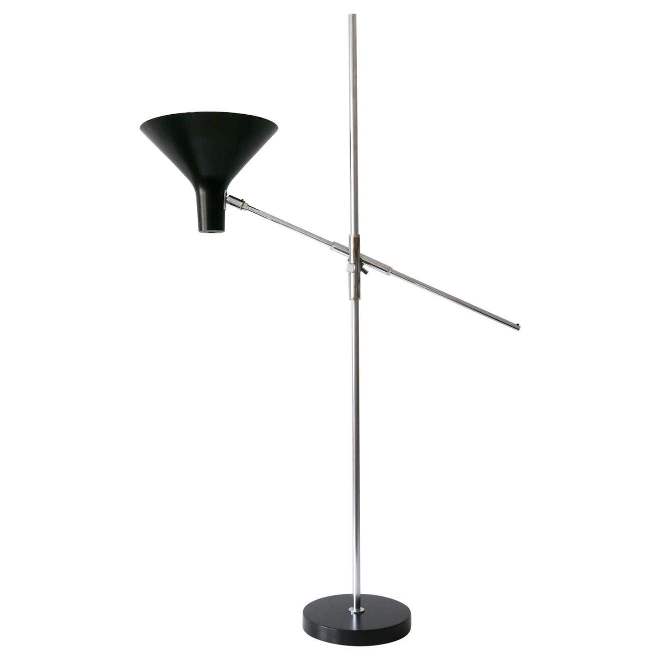 Adjustable Floor Lamp / Reading Light 8180 By Karl Heinz Kinsky For Cosack 1960s