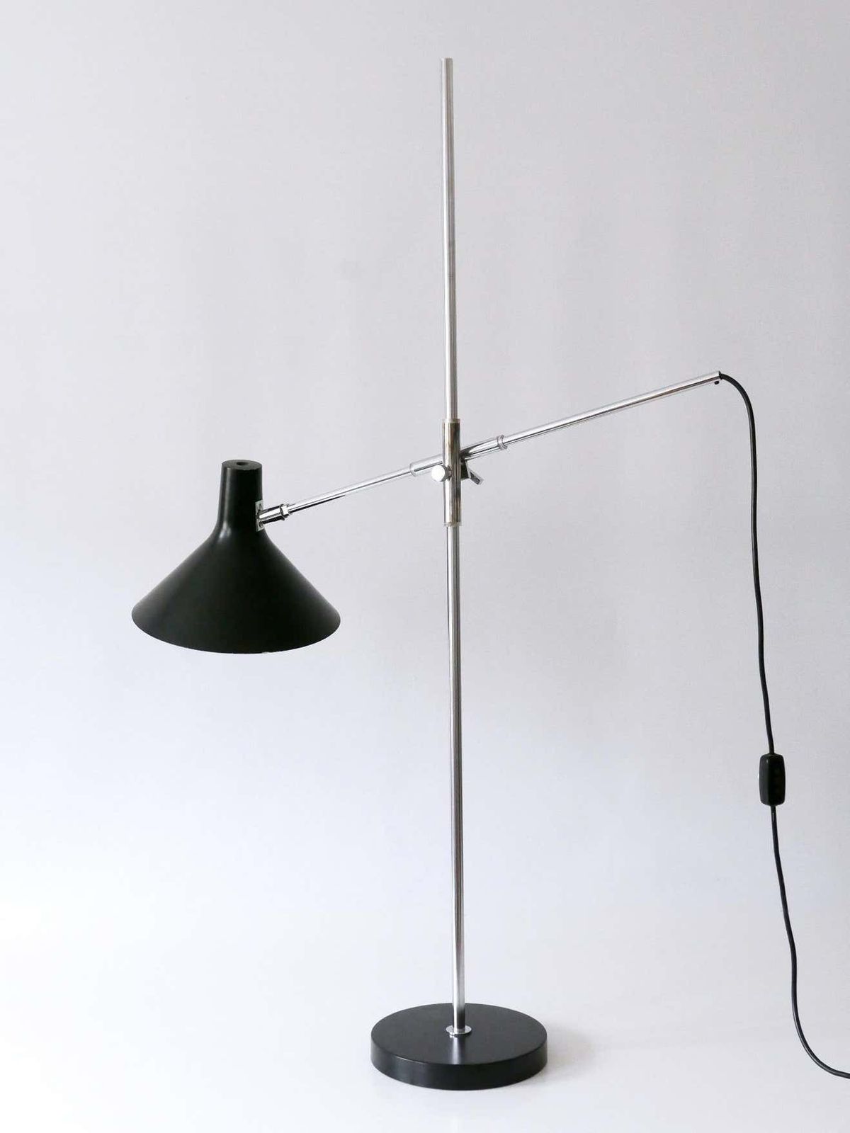 3403.0 Adjustable Floor Lamp / Reading Light 8180 By Karl Heinz Kinsky For Cosack 1960s photo