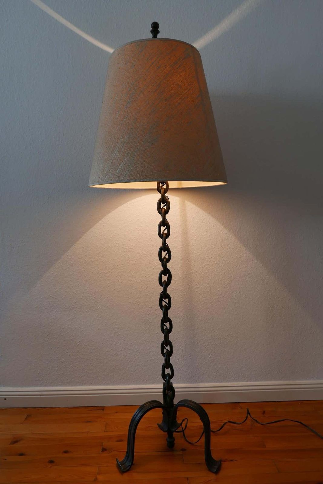 Mid Century Modern Franz West Style Wrought Iron Chain Floor Lamp 1960s, Germany photo Lighting