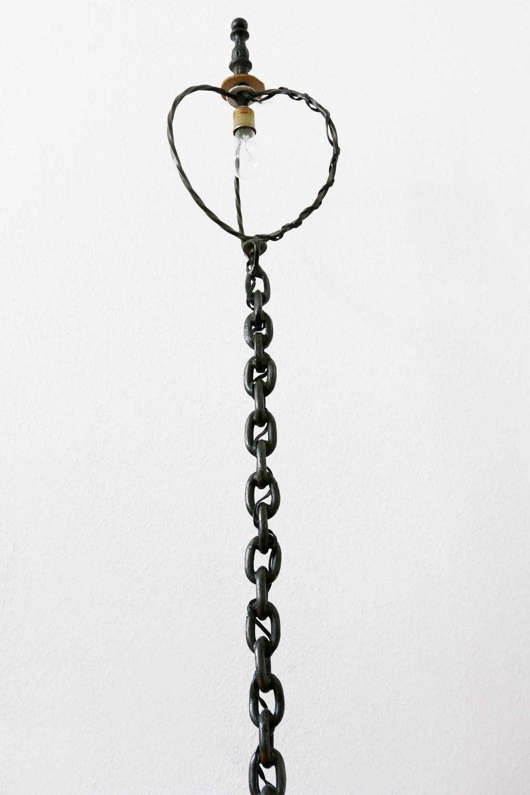 photo buy Mid Century Modern Franz West Style Wrought Iron Chain Floor Lamp 1960s, Germany