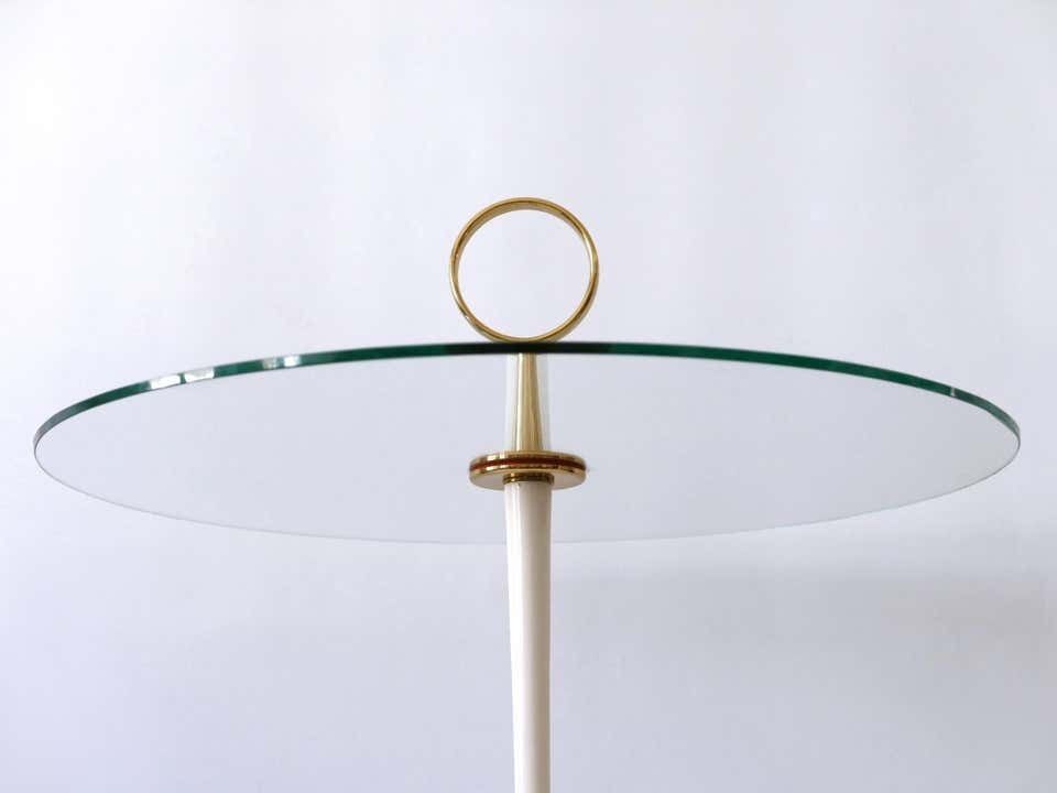Elegant Mid Century Modern Side Table By Vereinigte Werkstätten Germany 1950s photo vintage