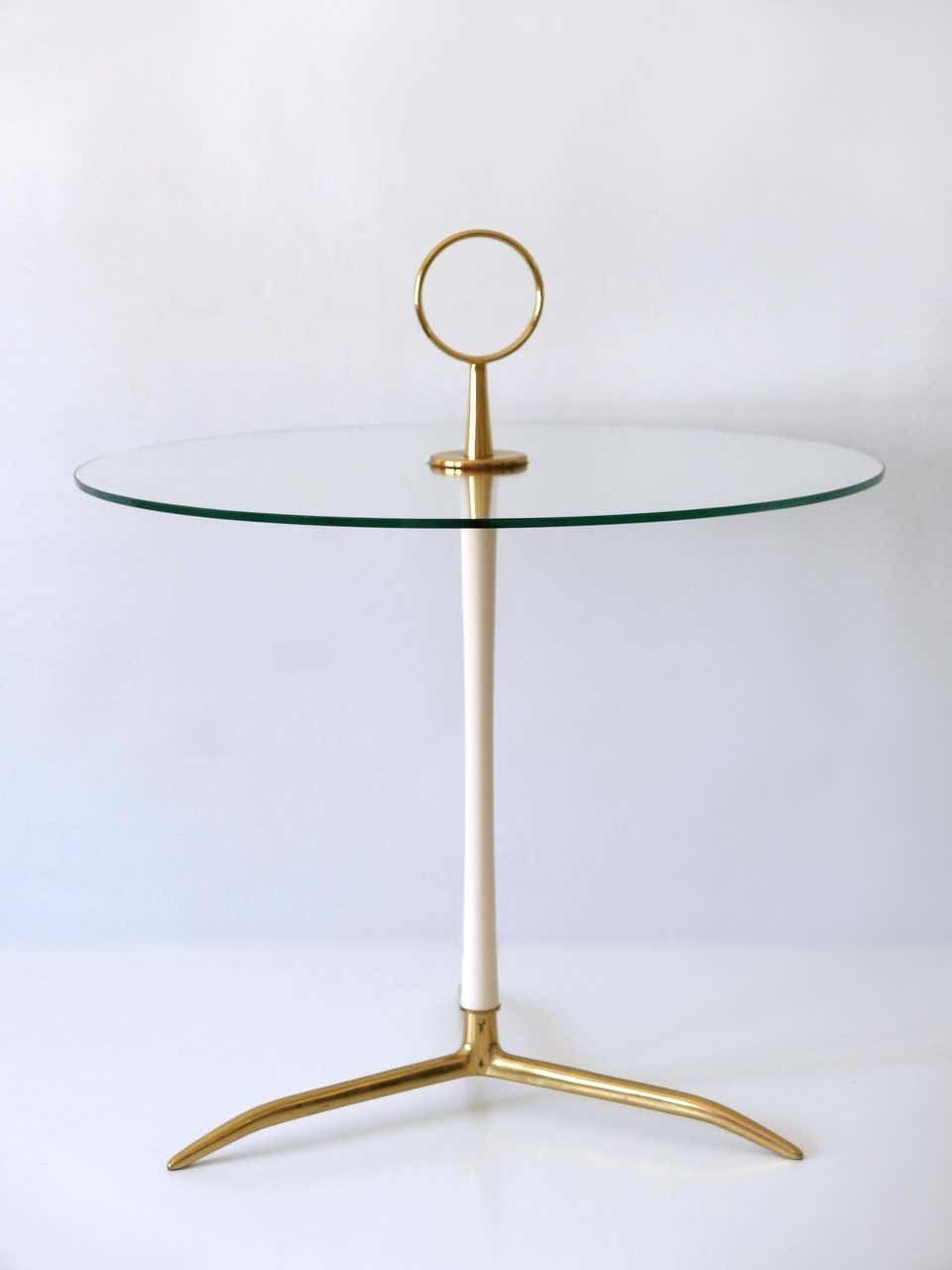photo buy Elegant Mid Century Modern Side Table By Vereinigte Werkstätten Germany 1950s