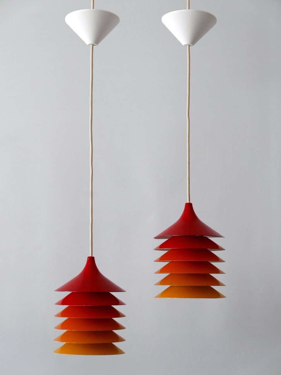 Set Of Two Duett Pendant Lamps By Bent Gantzel Boysen For Ikea Sweden 1980s photo for sale
