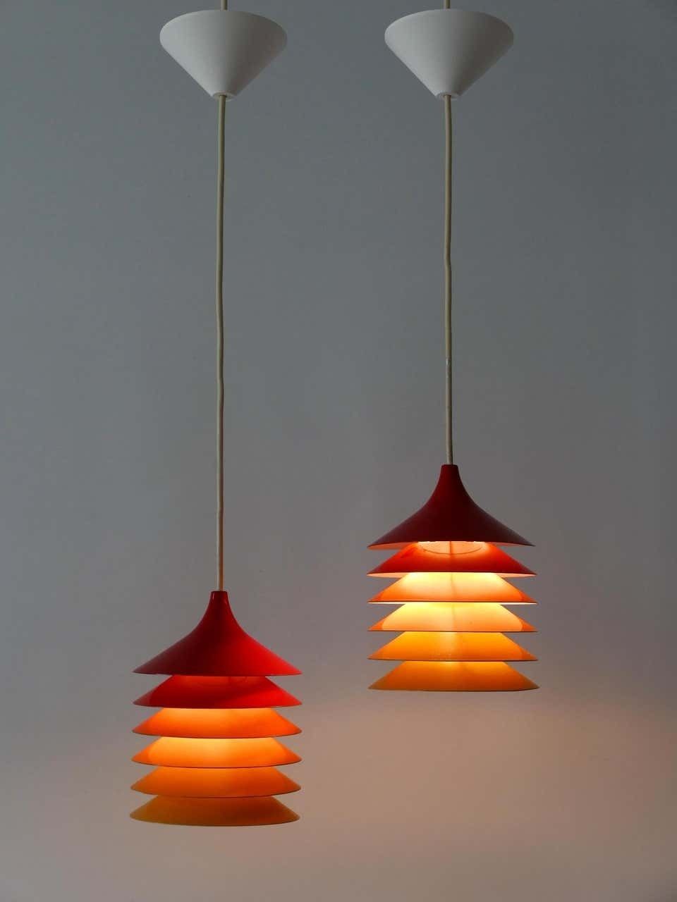 Set Of Two Duett Pendant Lamps By Bent Gantzel Boysen For Ikea Sweden 1980s photo Lighting