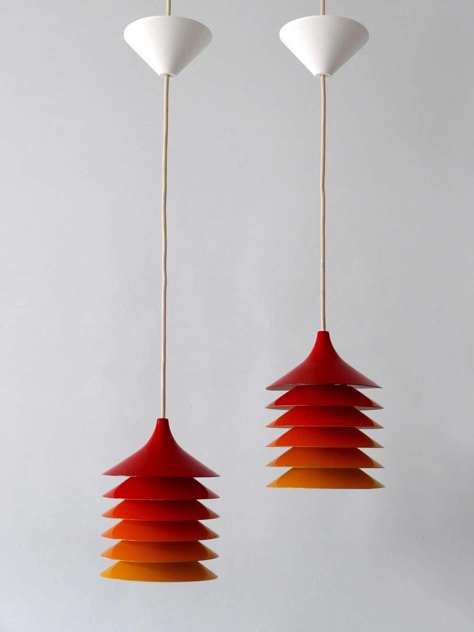 Set Of Two Duett Pendant Lamps By Bent Gantzel Boysen For Ikea Sweden 1980s photo vintage
