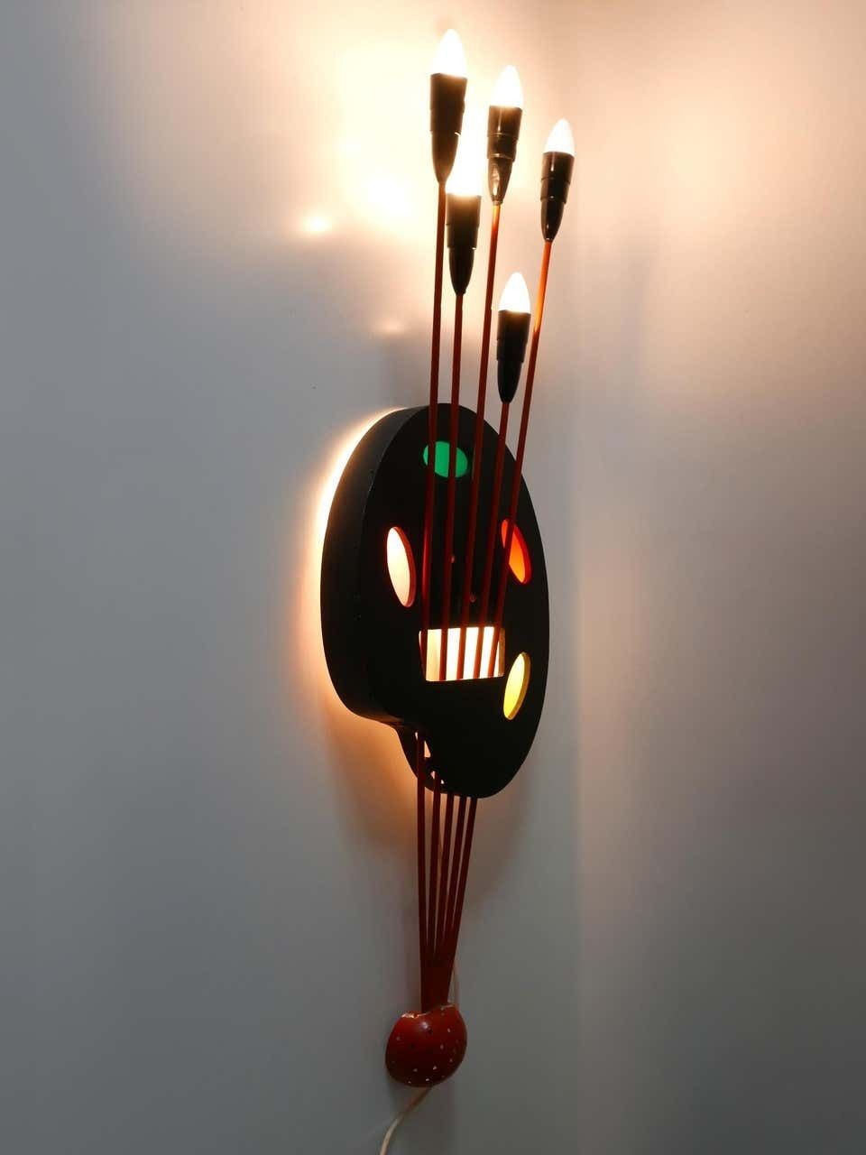 Unique Mid Century Modern Wall Fixture Or Light Object ''Painting Board'', 1950s photo vinterior
