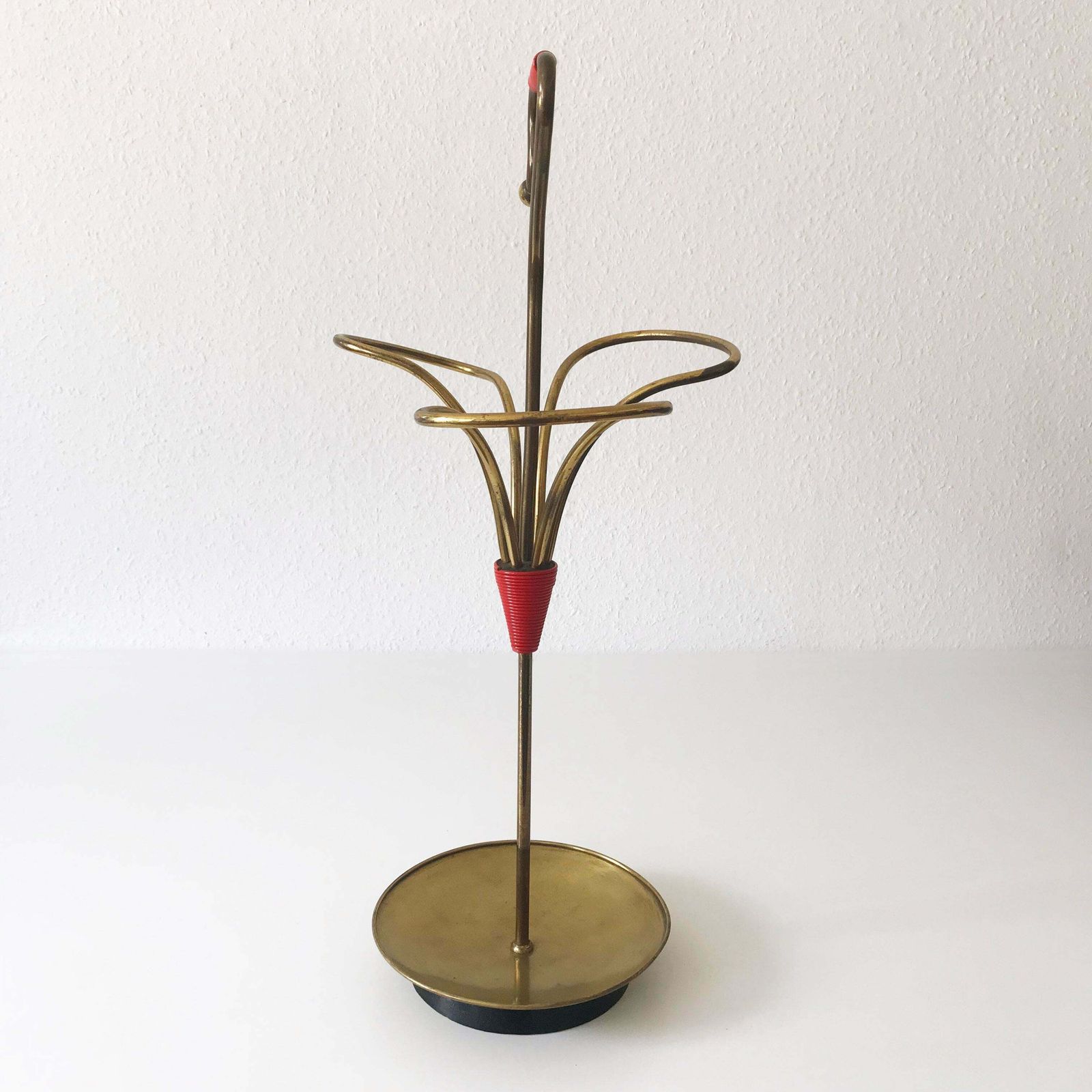 Lovely Mid Century Modern Brass Umbrella Stand 1950s Austria photo for sale