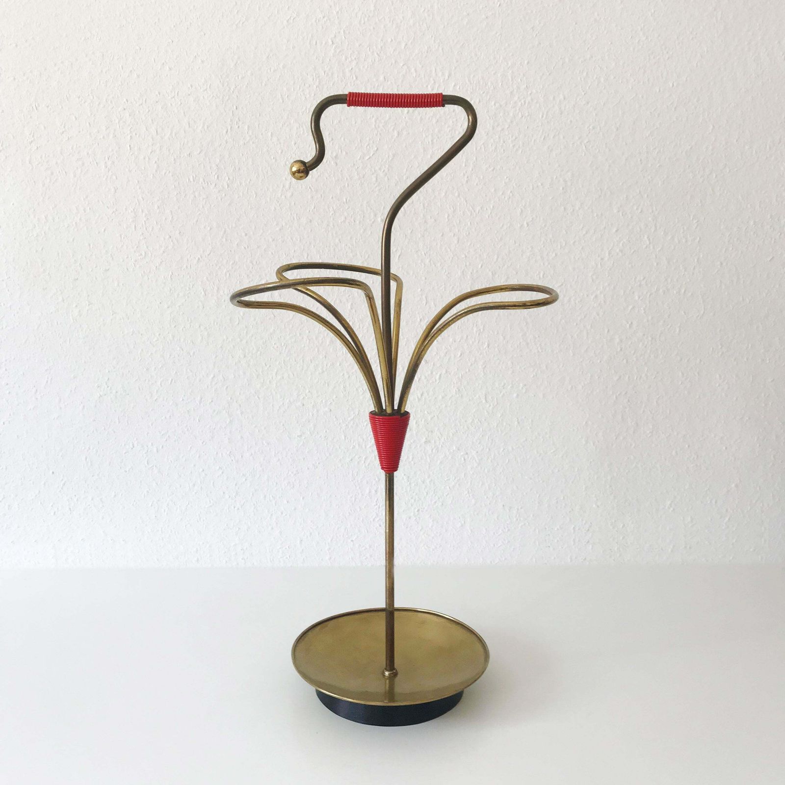 photo for sale Lovely Mid Century Modern Brass Umbrella Stand 1950s Austria