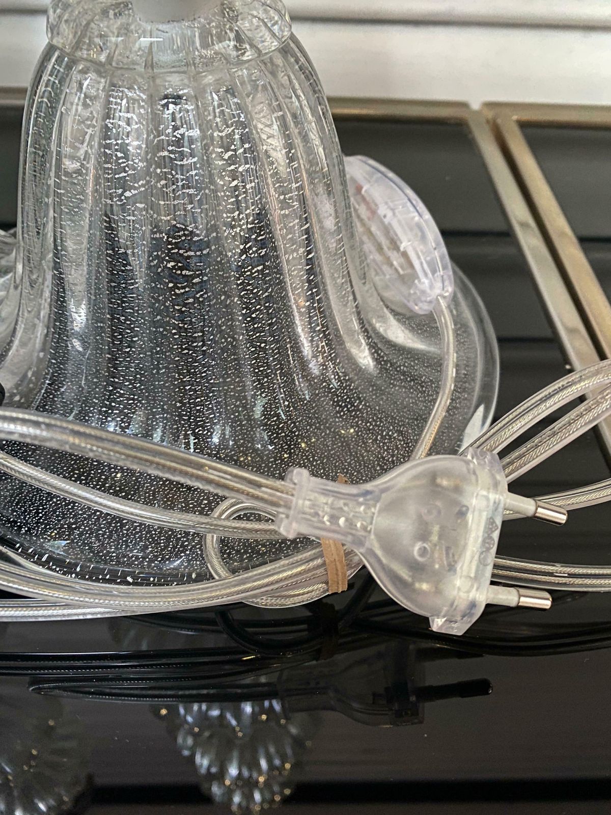 Pair Of Transparent Lamps By Alberto Dona Murano, 1970 photo vinterior