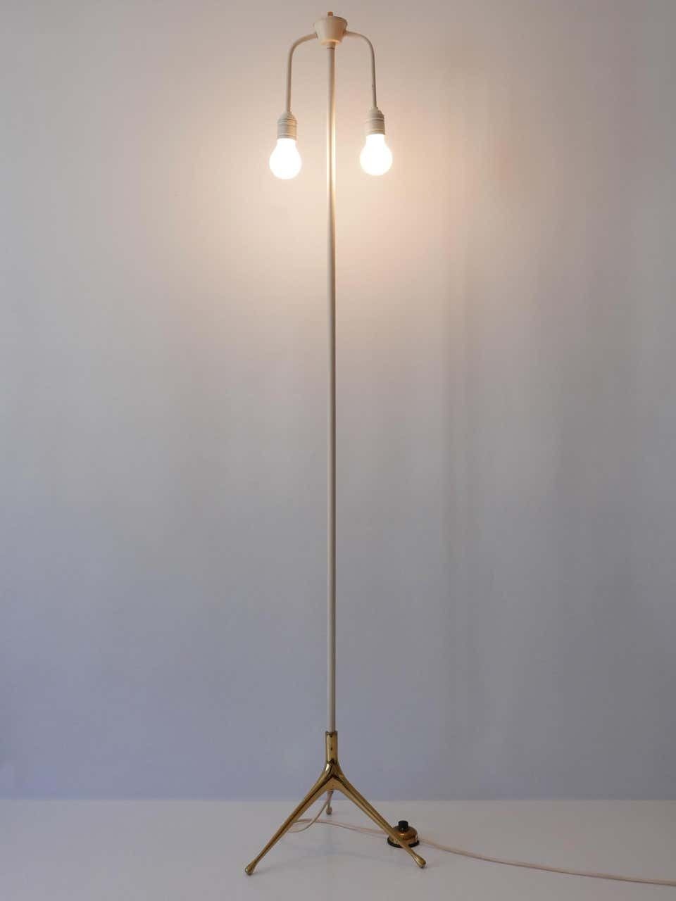 Rare Mid Century Modern Crowfoot Floor Lamp By Vereinigte Werkstätten 1950s photo 4084.0