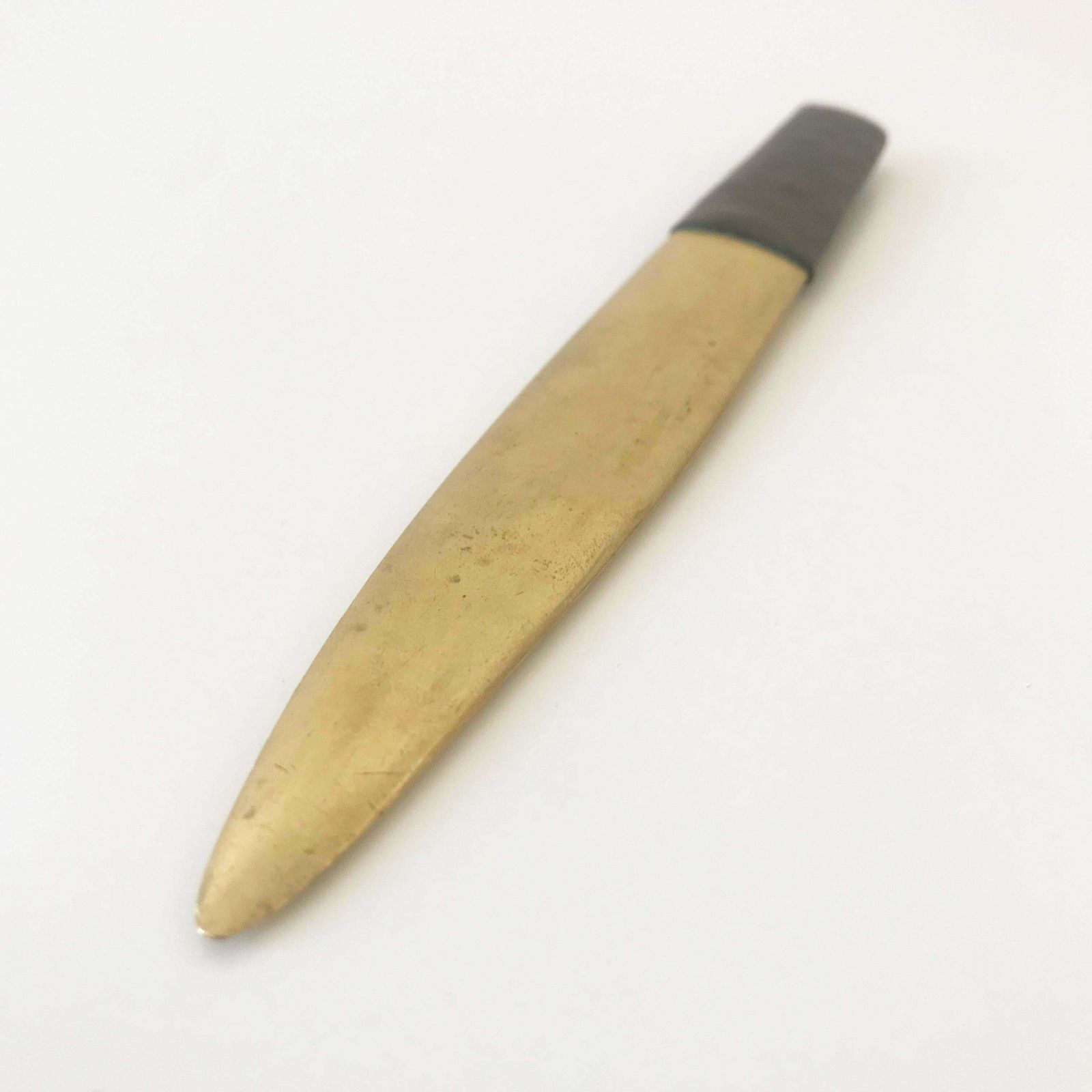 photo for sale Exceptional Elegant And Heavy Brass Letter Opener By Carl Auböck Vienna 1950s
