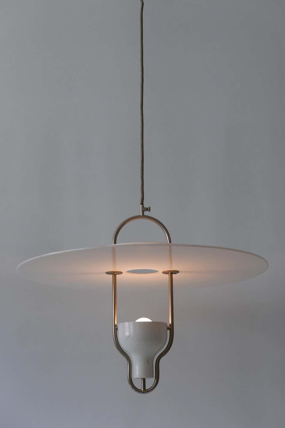 4402.0 Exceptional Mid Century Modern Ufo Pendant Lamp, Italy, 1960s photo