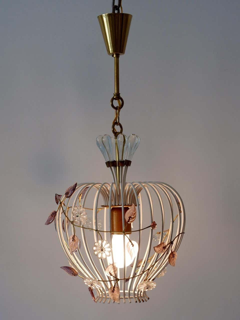 photo furniture Lovely Mid Century Modern Birdcage Pendant Lamp Or Chandelier Germany 1950s