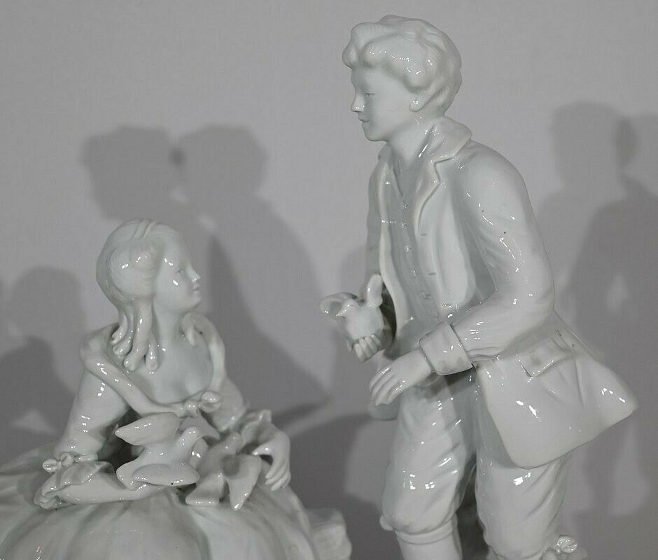 Earthenware "Couple Of Gallants", After F.Boucher, Sèvres   Late 19th Century photo buy