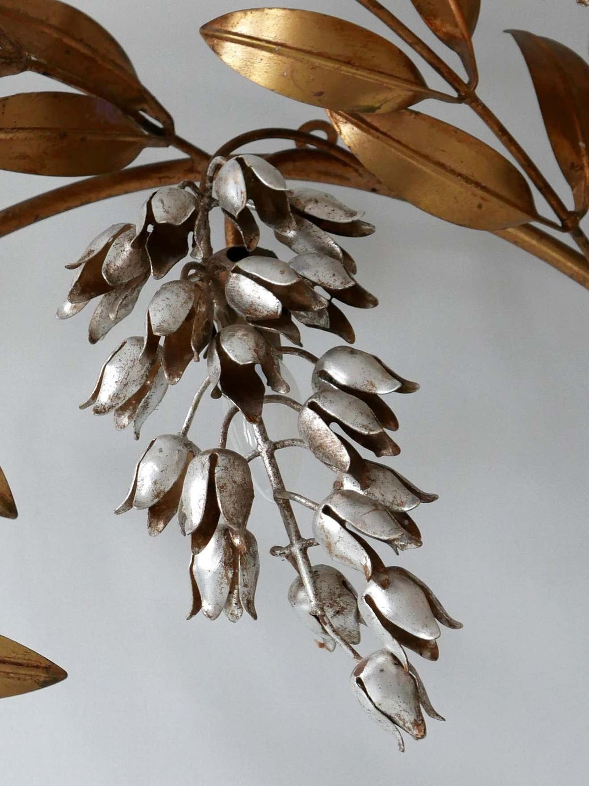 Lighting Huge Pioggia D''Oro Gilt Metal Wall Lamp Or Sconce By Hans Kögl 1970s Germany photo