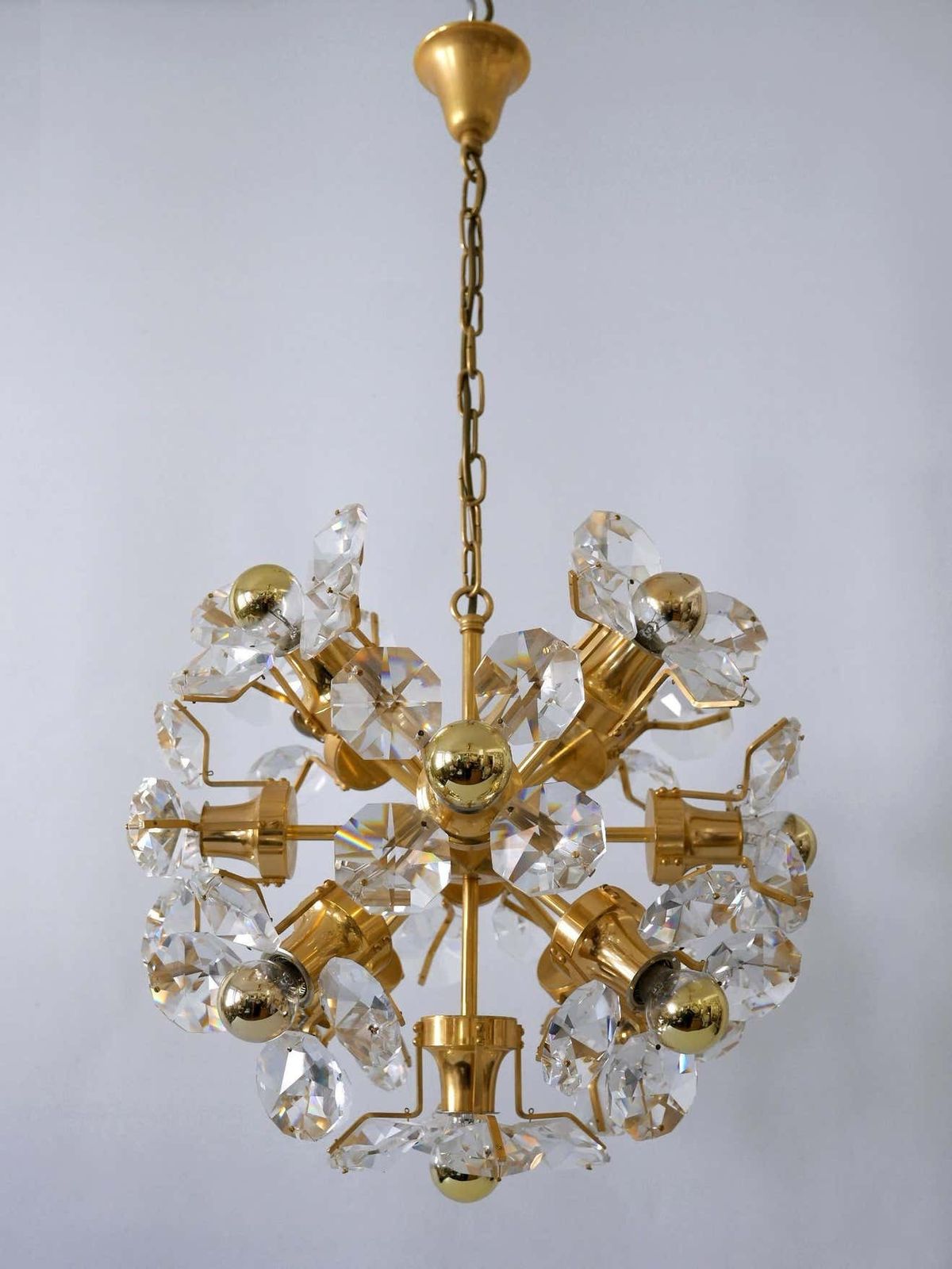 photo buy Gorgeous Mid Century Sputnik Chandelier Or Pendant Lamp Dandelion By Palwa 1960s