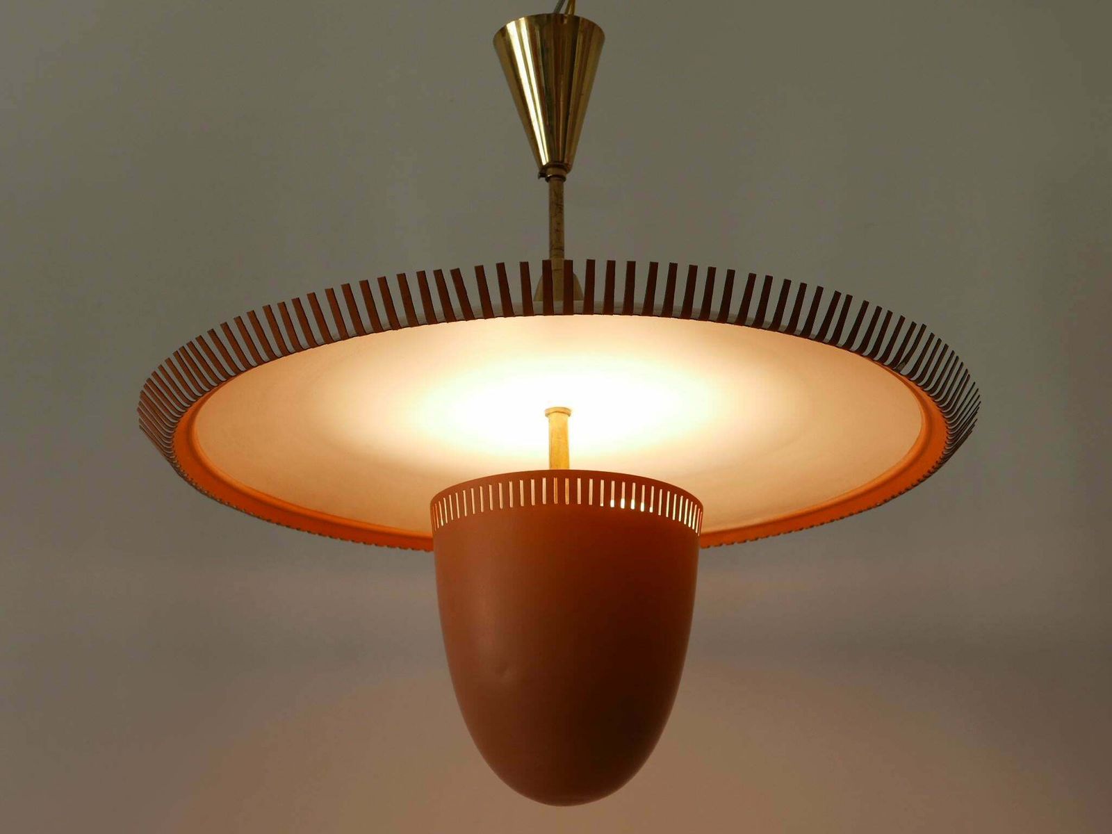 photo furniture Exceptional & Lovely Mid Century Modern Pendant Lamp Or Chandelier Germany 1950s