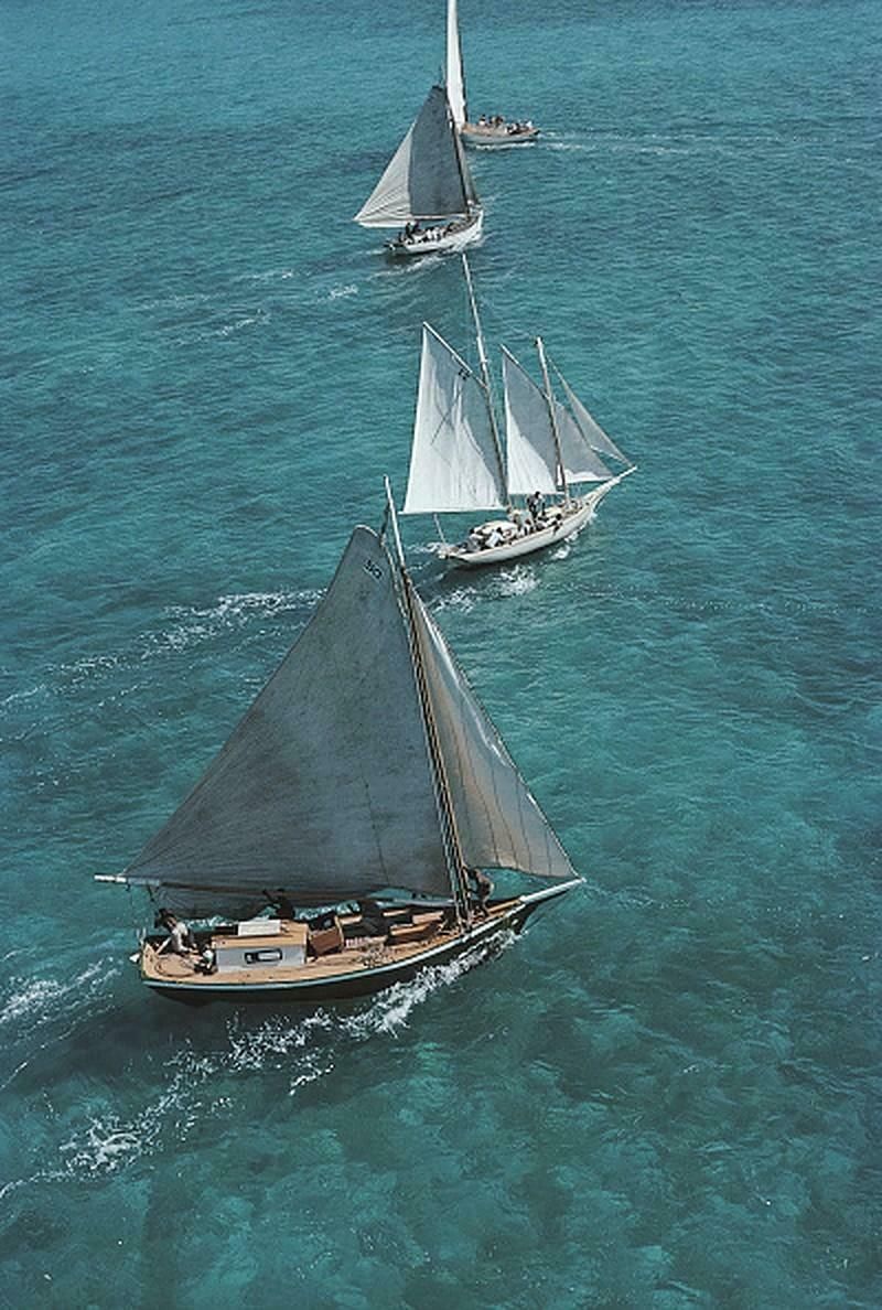 Sailing In The Bahamas By Slim Aarons