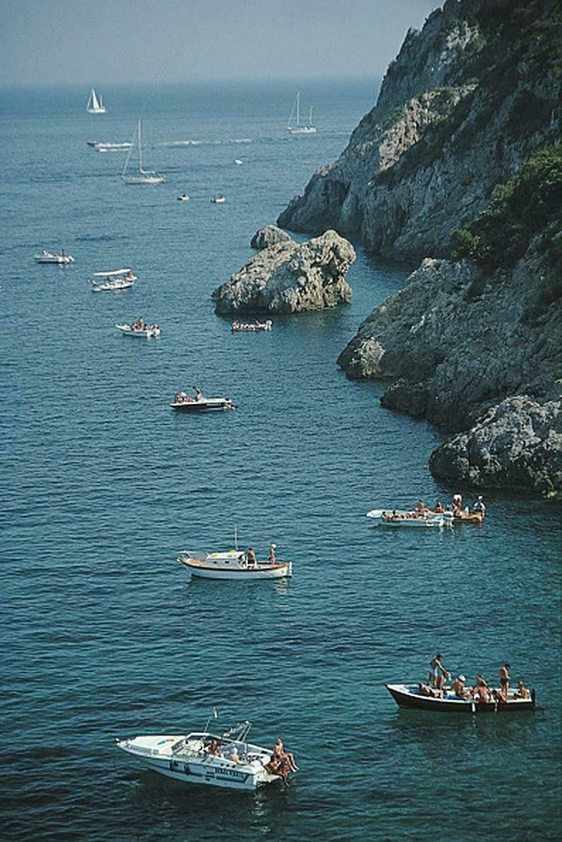 Porto Ercole Boats By Slim Aarons, Limited Edition Estate Stamped C Type