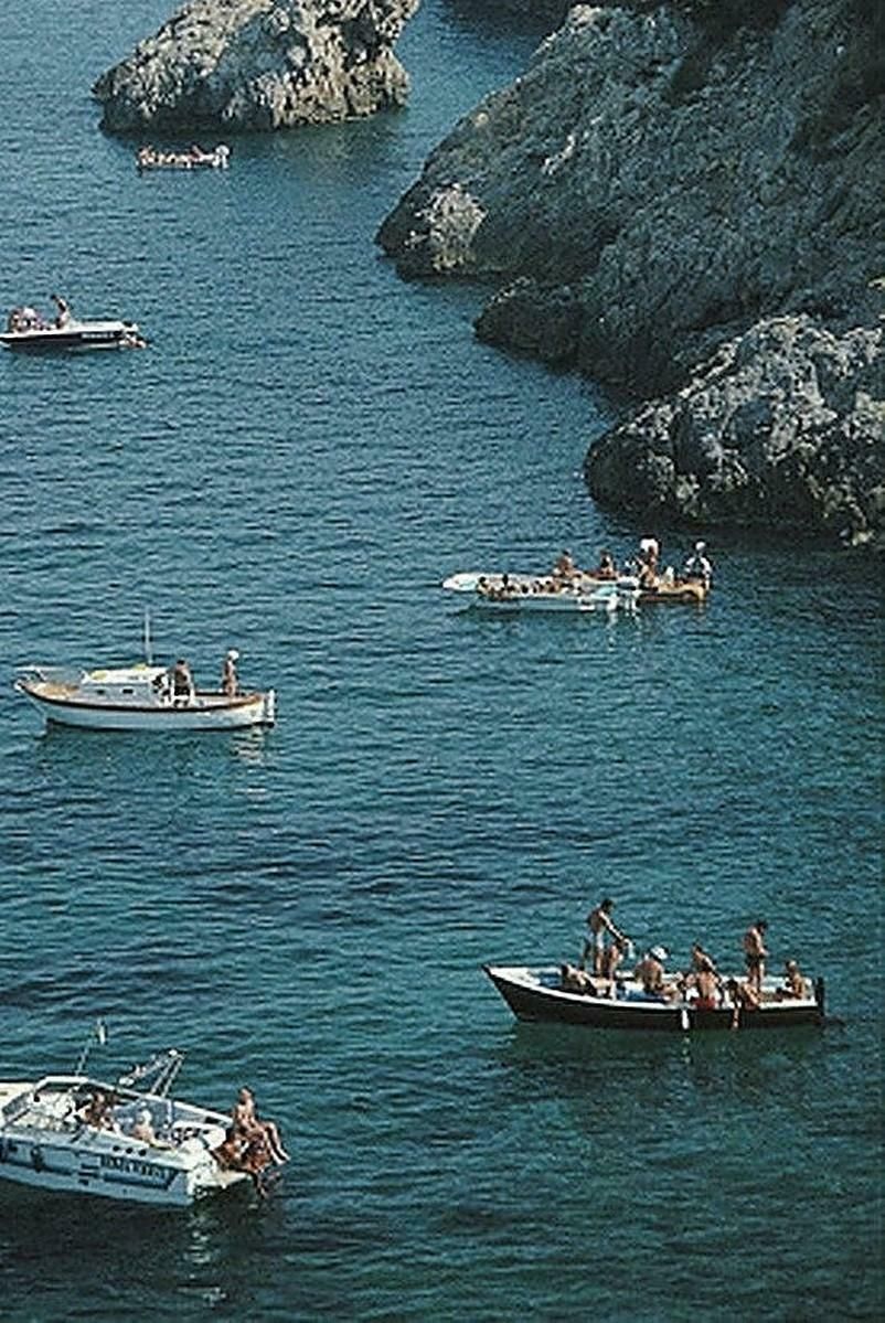 Porto Ercole Boats By Slim Aarons, Limited Edition Estate Stamped C Type photo Art