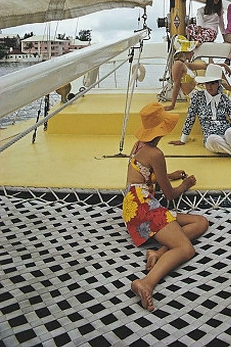 A Colorful Crew By Slim Aarons, Limited Edition Estate Stamped C Type photo Art