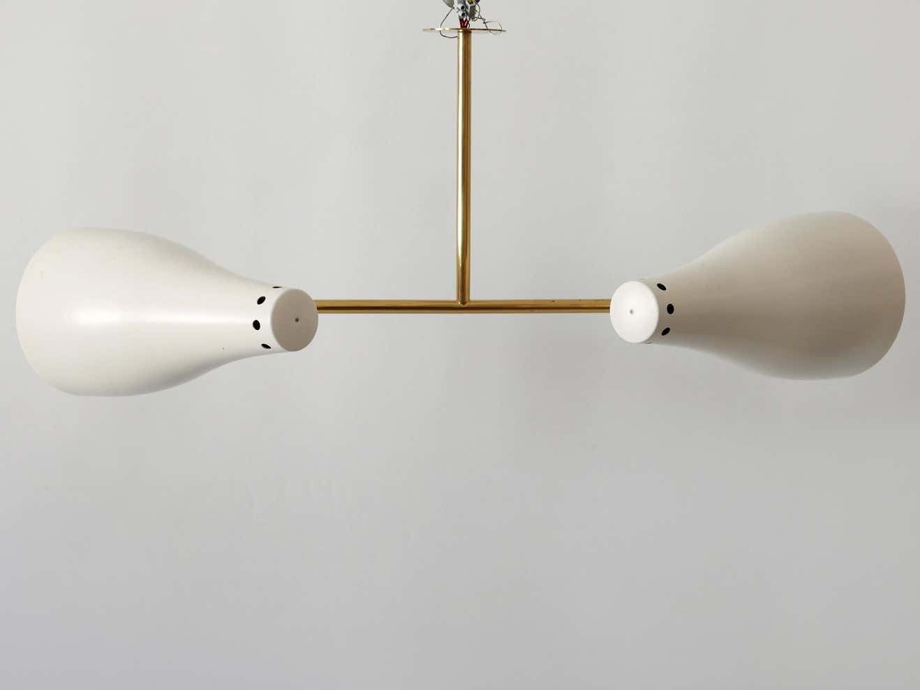 photo buy Rare Articulated Mid Century Modern Two Armed Sputnik Pendant Lamp Austria 1950s