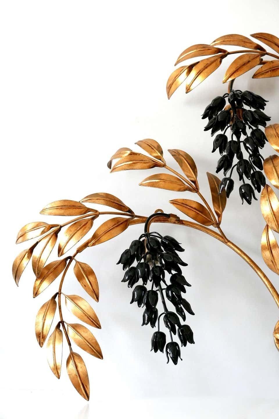 photo for sale Huge Pioggia D''Oro Gilt Metal Wall Lamp Or Sconce By Hans Kögl, 1970s, Germany