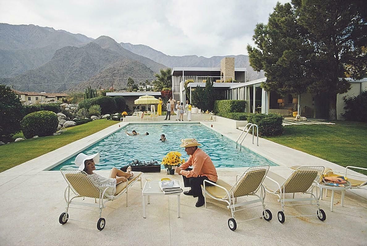 Poolside Interruption By Slim Aarons