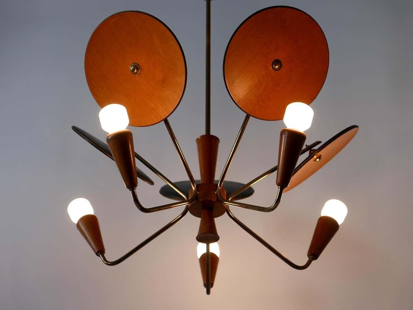 photo furniture Exceptional Mid Century Modern Sputnik Pendant Lamp Or Chandelier Germany 1950s