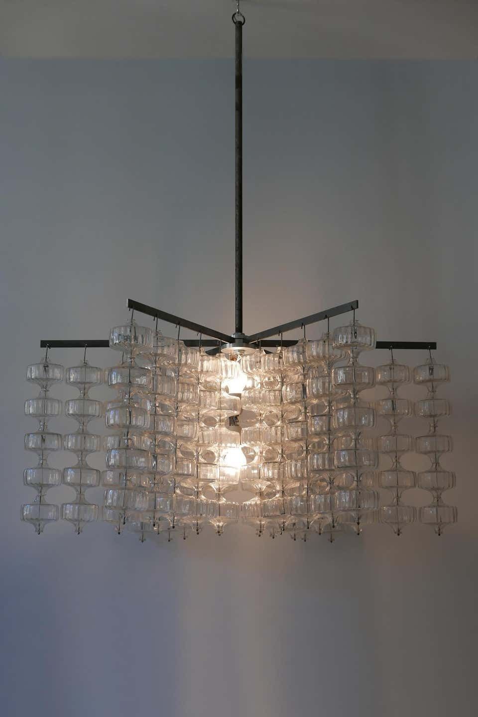 Huge Mid Century Modern Chandelier By Aloys Ferdinand Gangkofner, 1968, Germany photo Lighting