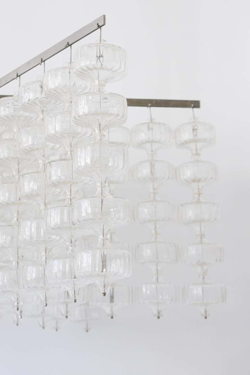photo vintage Huge Mid Century Modern Chandelier By Aloys Ferdinand Gangkofner, 1968, Germany