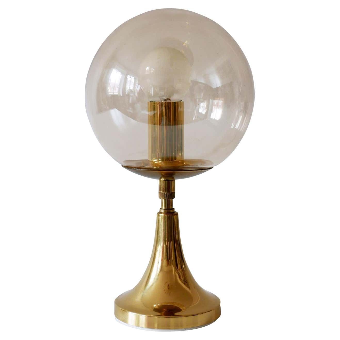 Lovely Mid Century Modern Brass Table Lamp By Sölken Leuchten, Germany, 1960s