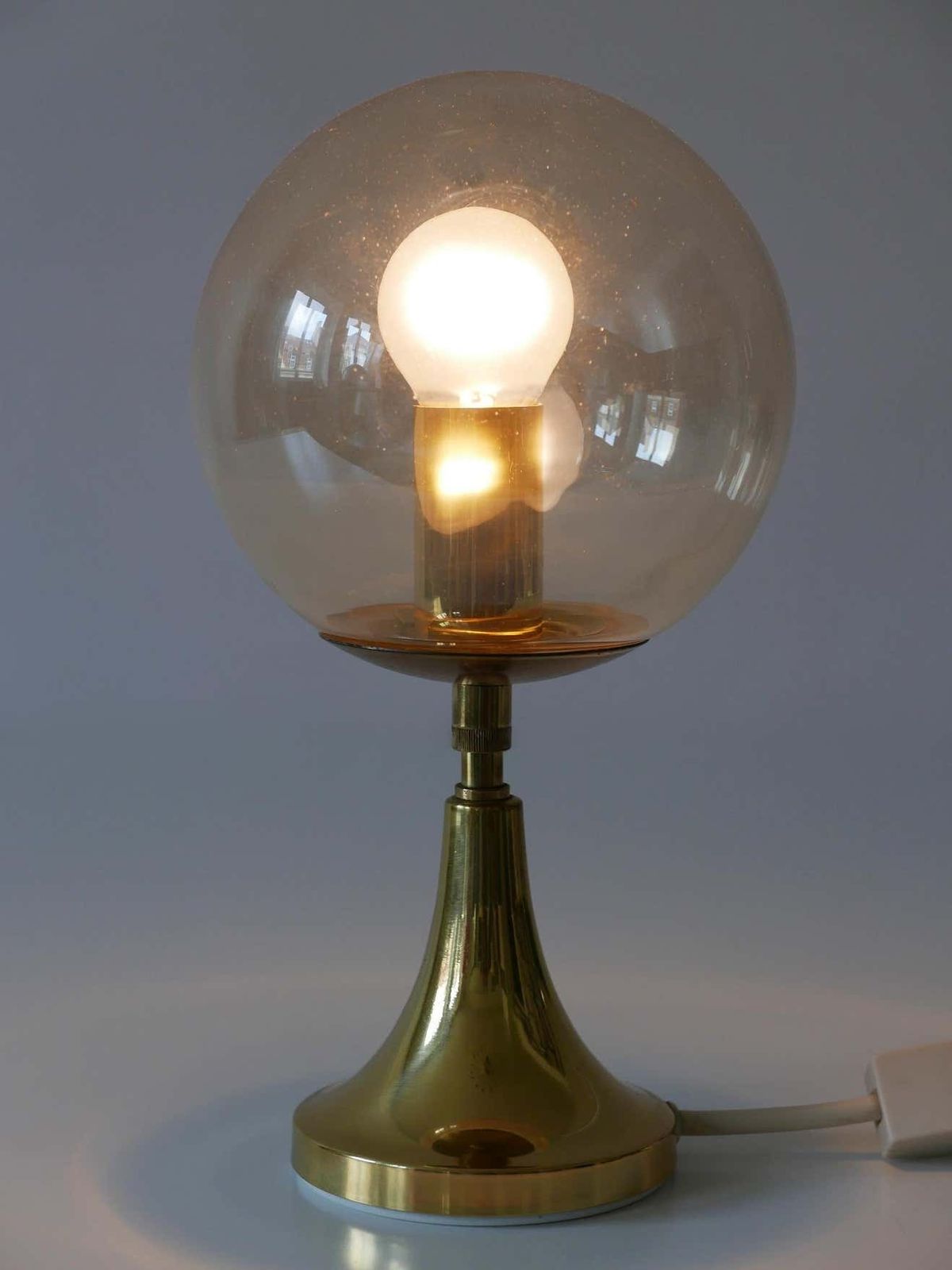 Lovely Mid Century Modern Brass Table Lamp By Sölken Leuchten, Germany, 1960s photo furniture