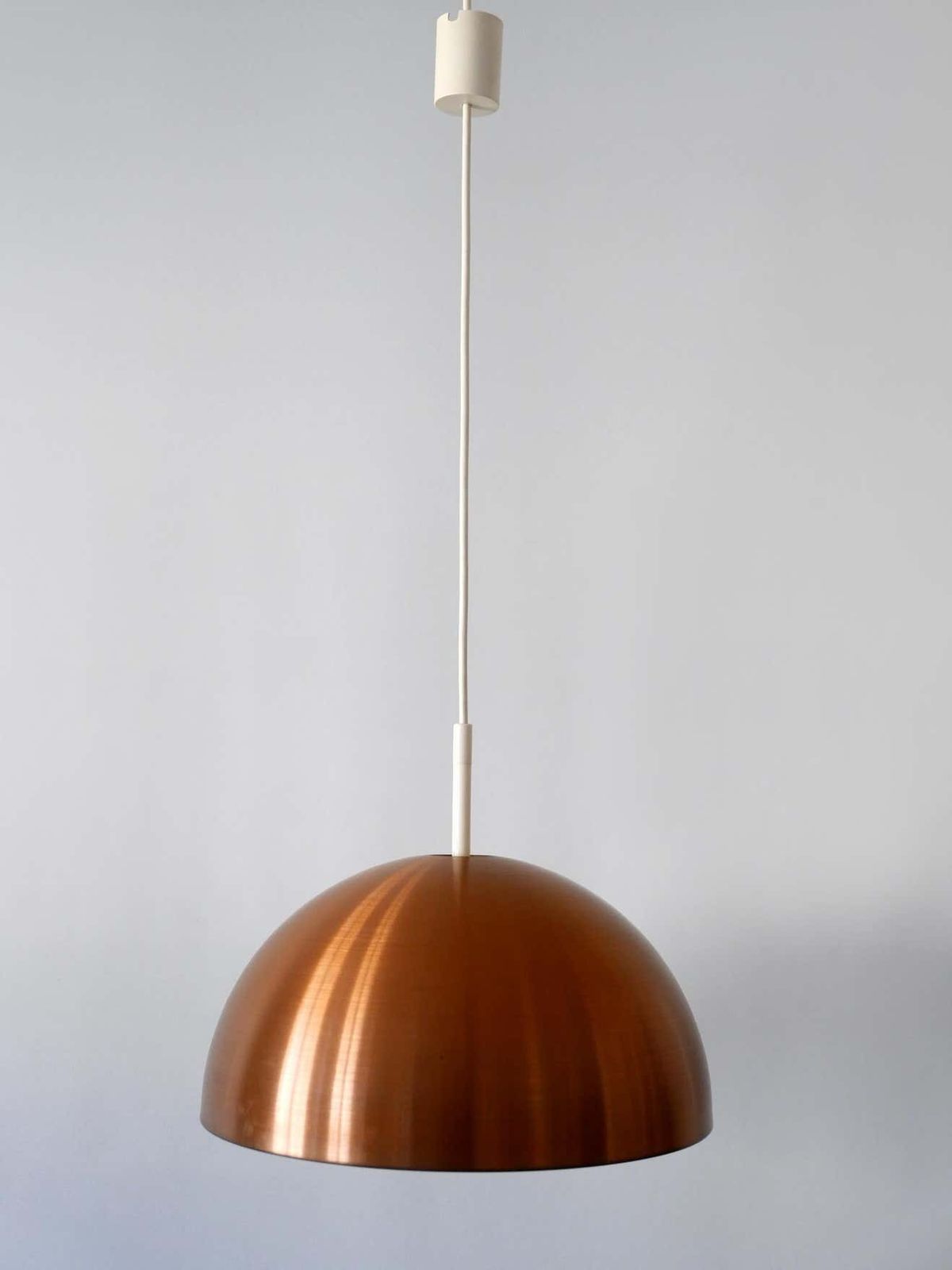 Elegant Mid Century Modern Copper Pendant Lamp By Staff & Schwarz Germany, 1960s photo vinterior