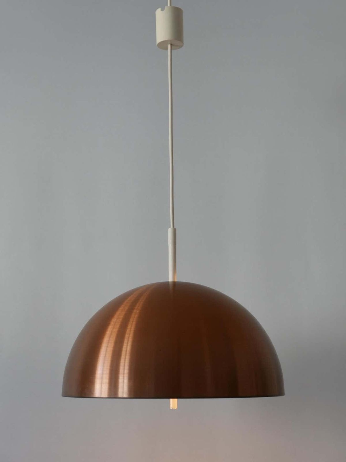 Elegant Mid Century Modern Copper Pendant Lamp By Staff & Schwarz Germany, 1960s photo vintage