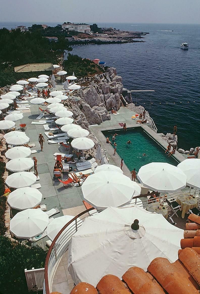 Hotel Du Cap, Eden Roc By Slim Aarons   Limited Edition Estate Stamped C Type Print
