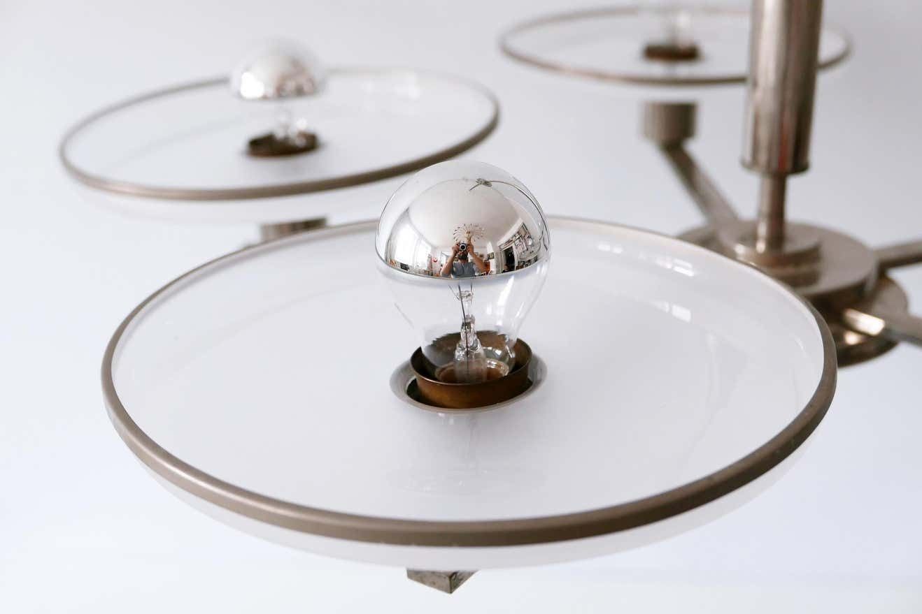 4311.0 Exceptional Bauhaus / Art Deco Chandelier Or Pendant Lamp, 1930s, Germany photo