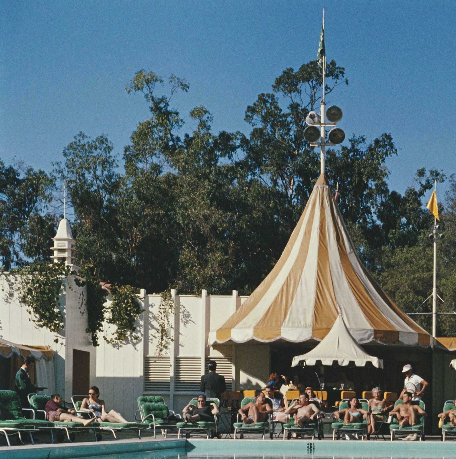 Beverly Hills Hotel Pool By Slim Aarons photo for sale