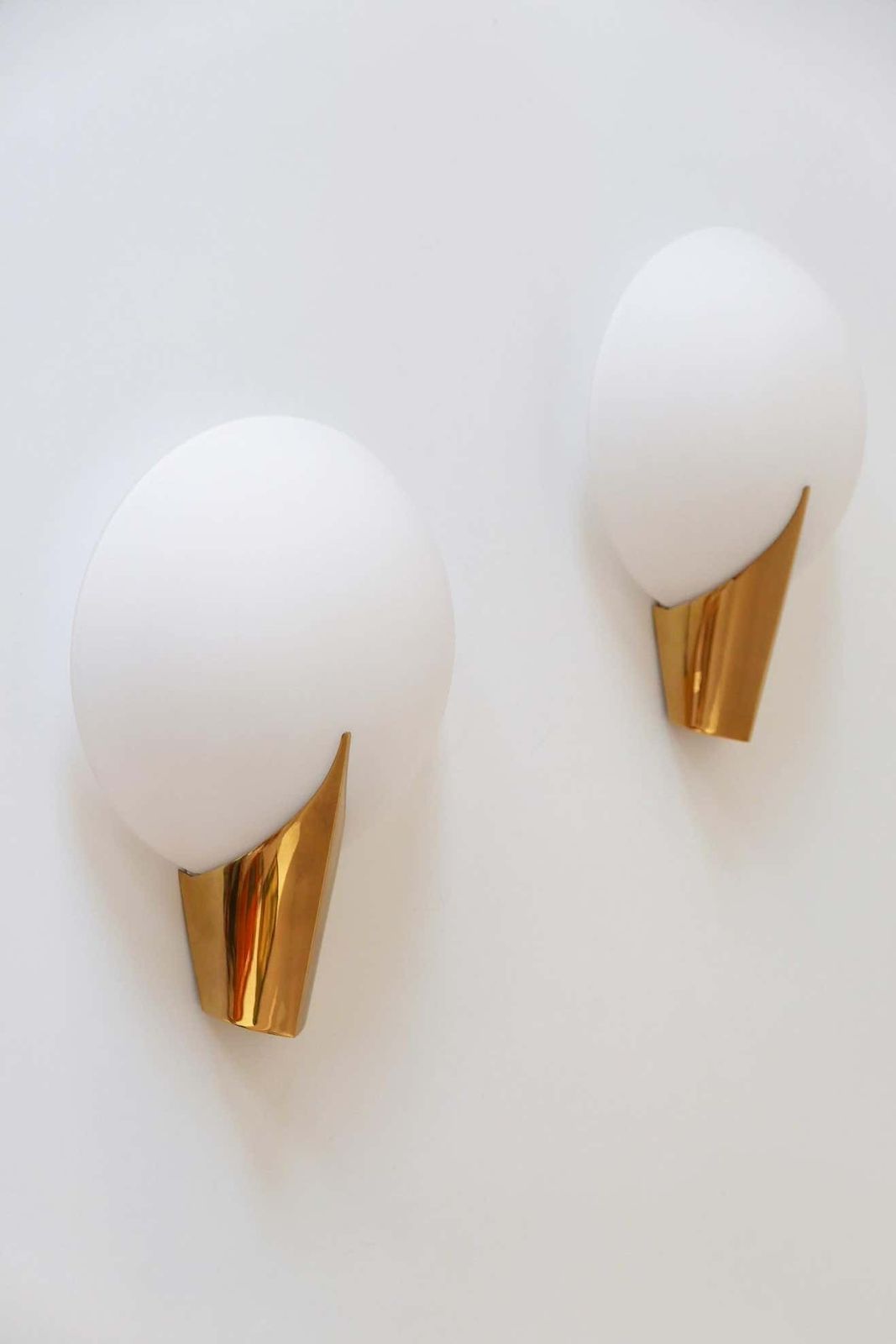 photo furniture Set Of Two Elegant Modernist Wall Lamps Or Sconces By J.T. Kalmar, 1980s Austria