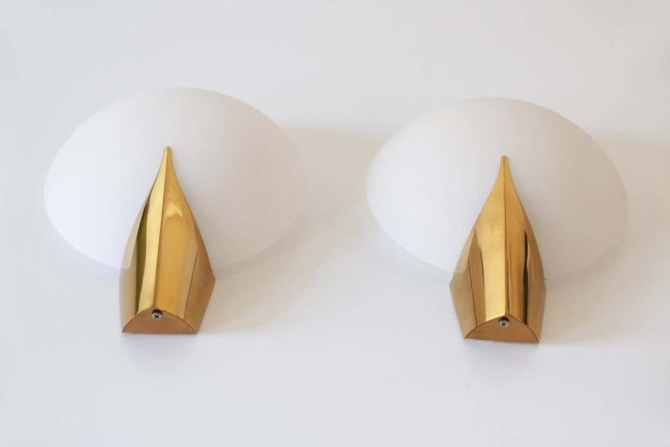1770.0 Set Of Two Elegant Modernist Wall Lamps Or Sconces By J.T. Kalmar, 1980s Austria photo
