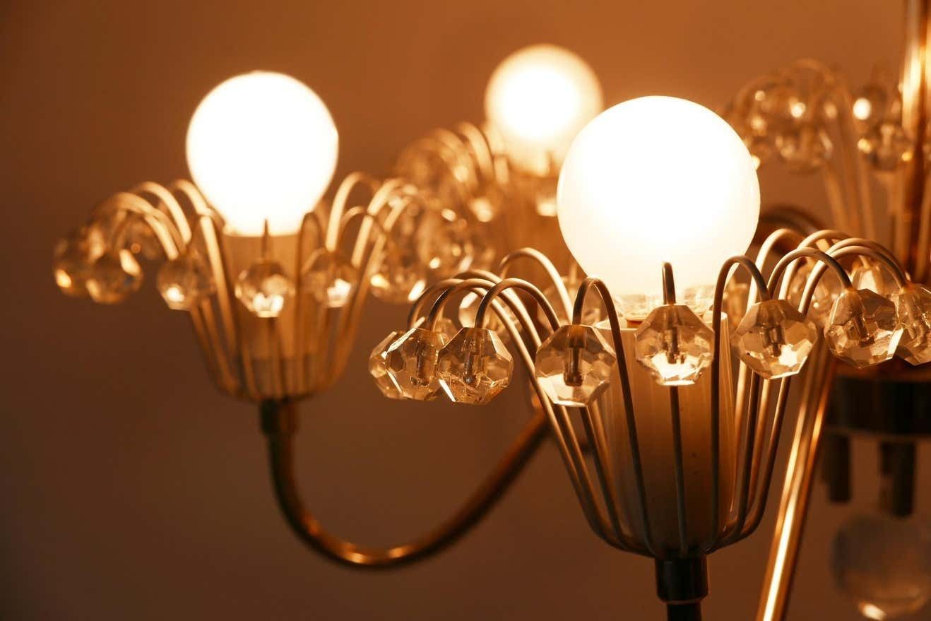 photo vintage Midcentury Chandelier Or Pendant Lamp By Emil Stejnar For Rupert Nikoll, 1950s