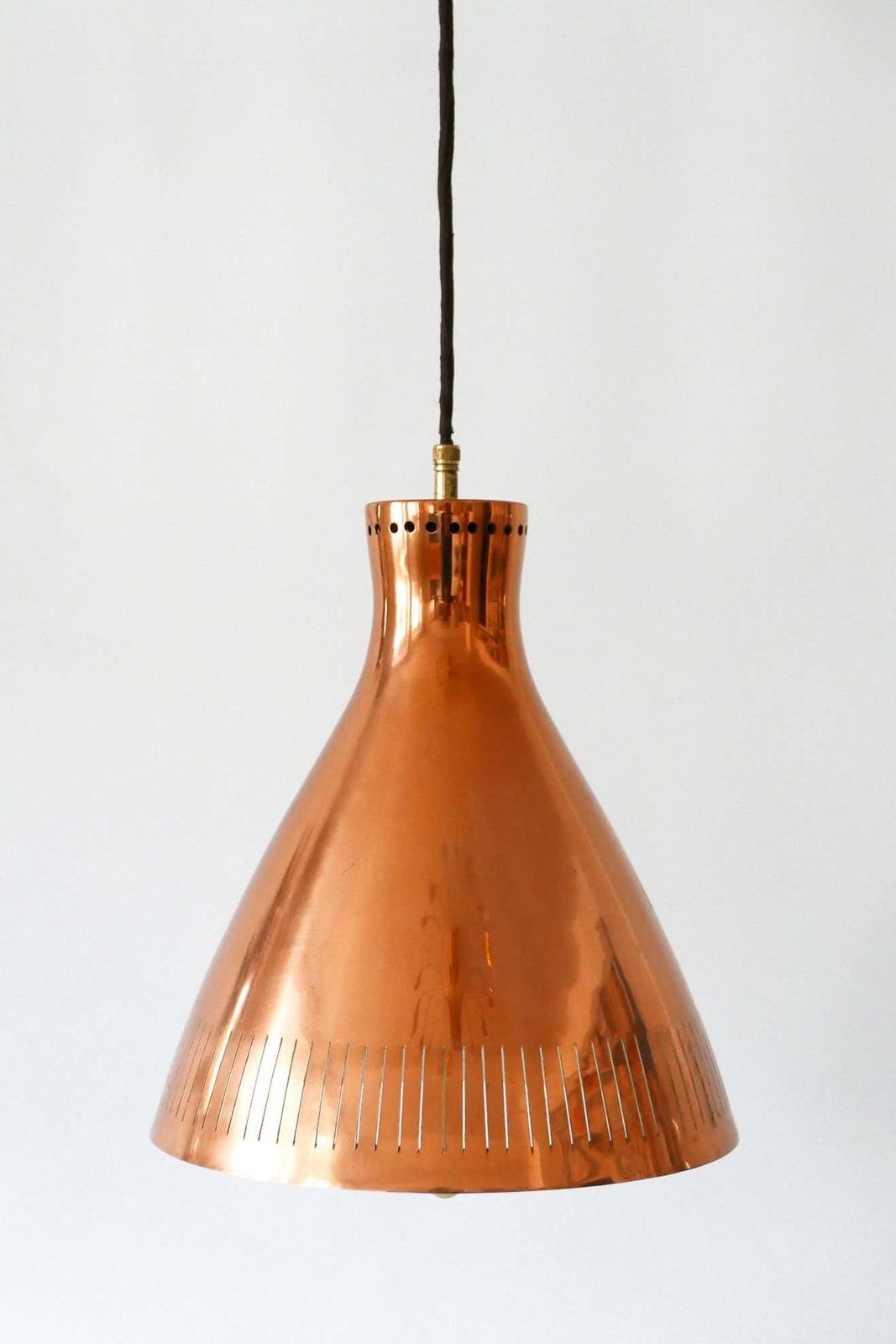 photo for sale Mid Century Modern Copper Pendant Lamp By Vereinigte Werkstätten 1960s Germany