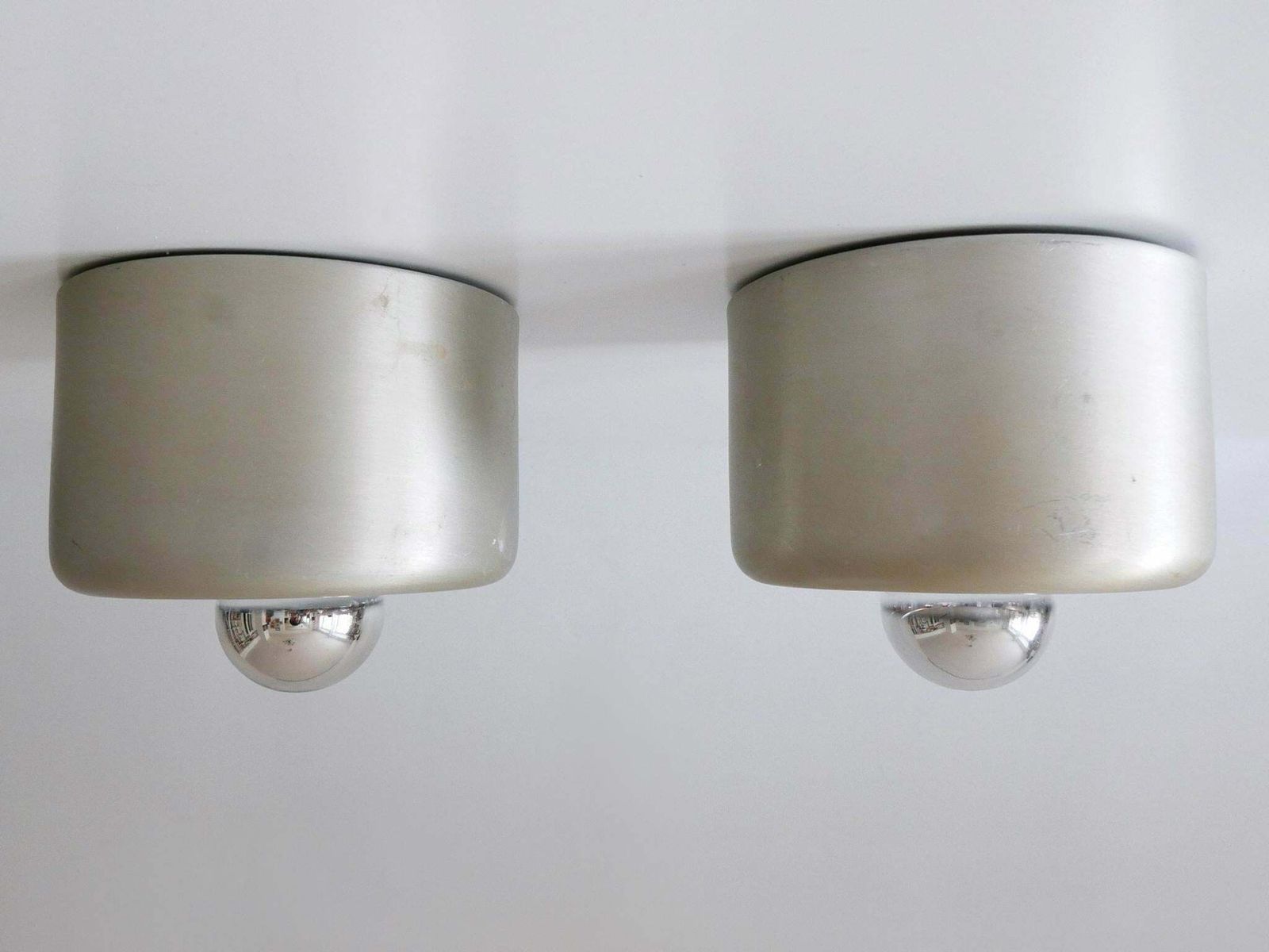 Set Of Two Mid Century Doughnut Ceiling Fixtures Or Sconces By Staff Germany 1970s photo 726.0