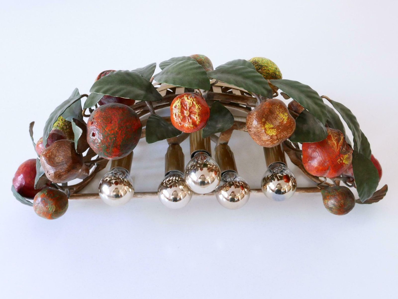 photo buy Lovely Mid Century Modern Sconce Fruit Basket By Lucienne Monique Italy, 1960s