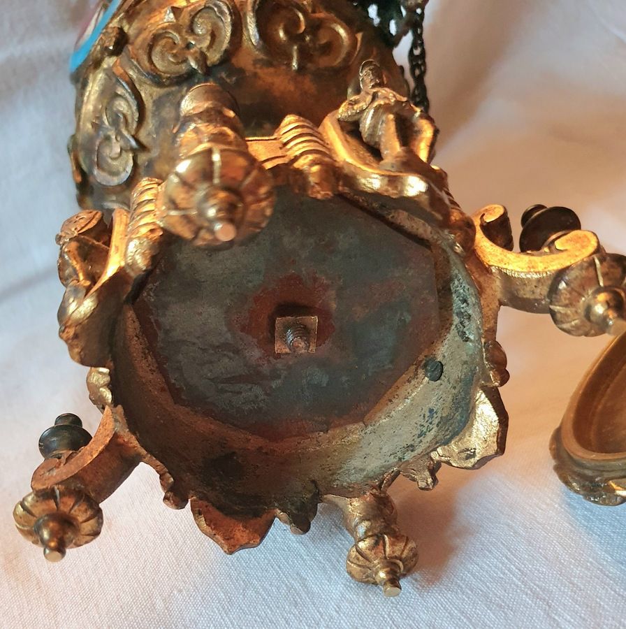 photo buy Neo Gothic Covered Cup In Bronze With Sevres Porcelain Medallions Circa 1850